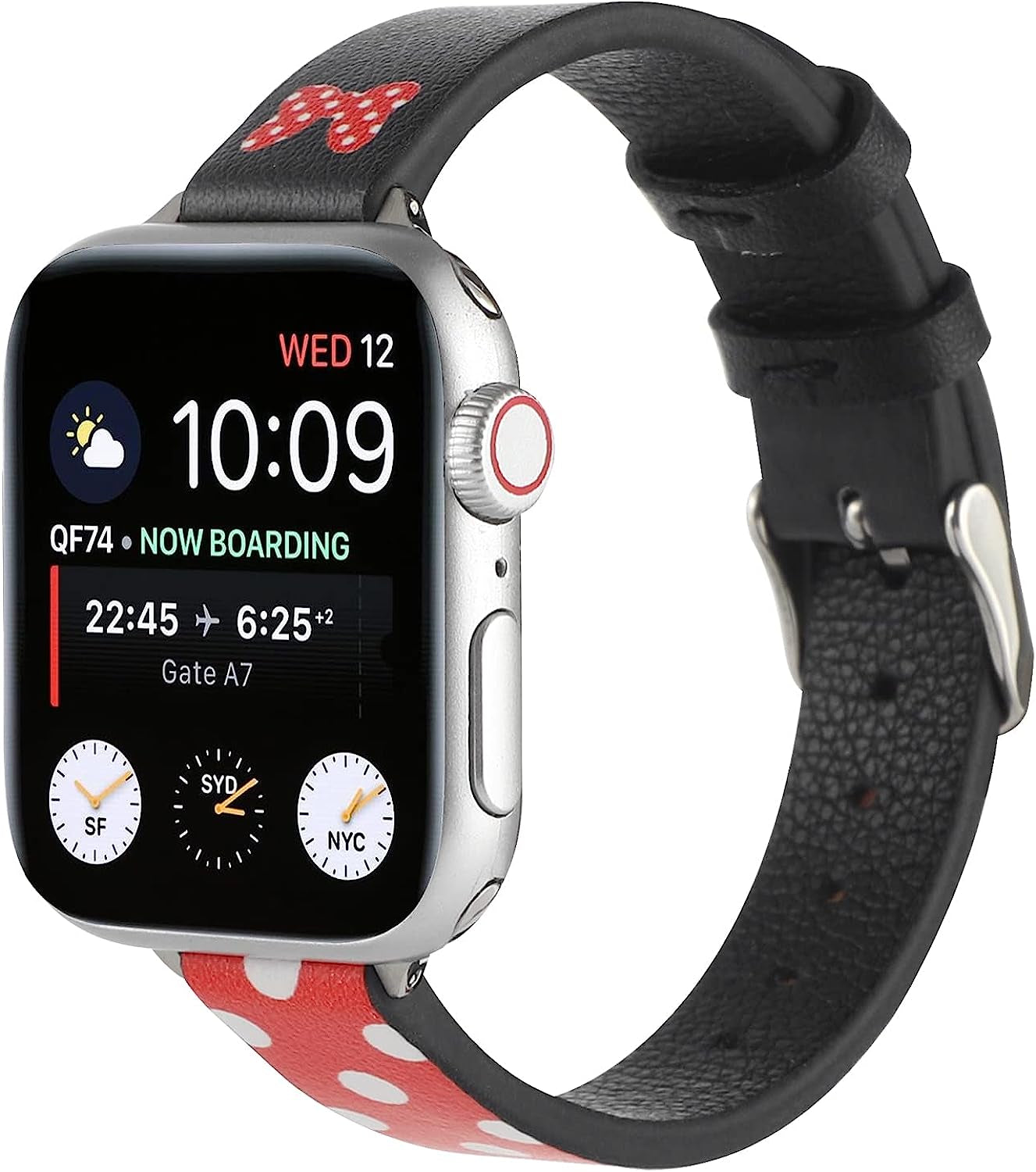 Slim Leather Watchband Strap Cute Cartoon Wristbands Narrow Bracelet Compatible with Apple Watch Series 8 7 6 5 4 3 2 1 SE Ultra  Clatune   