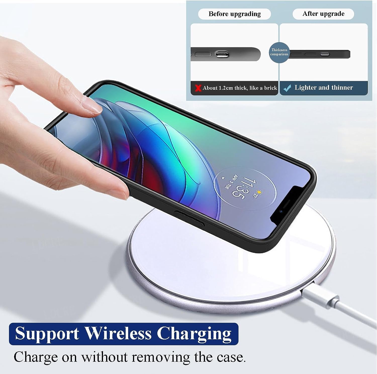 Yarxiawin Compatible with Xiaomi Redmi Note 12 Pro Case Silicone Purple, Xiaomi Redmi Note 12 Pro Phone Case Silicone Soft Thin Case Anti-Fingerprint Shockproof Cover (Black)  Yarxiawin   