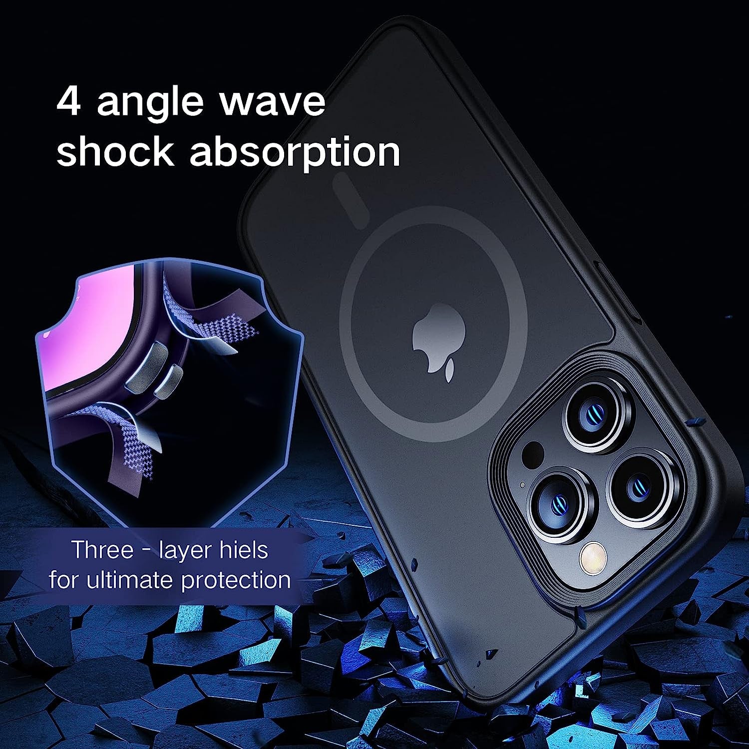 ANNGELAS Magnetic Case for Iphone 14 Pro Max Case Protective-Compatible with Magsafe for Iphone Pro Max 14 Case for Women Men,6.7 Inch,Black  ANNGELAS   
