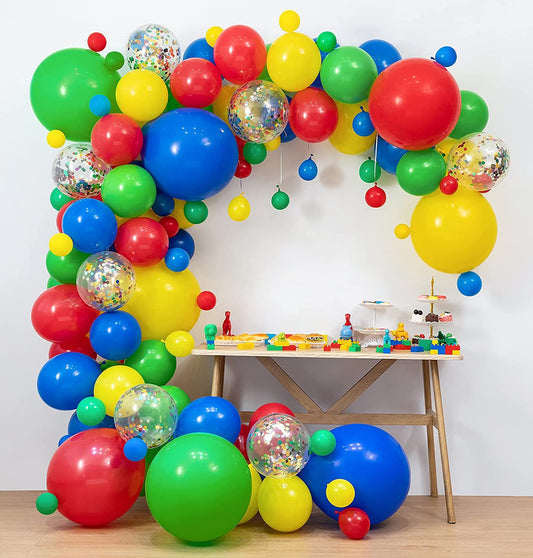 LFVIK Circus Balloon Arch&Red Yellow Blue Green 4 Sizes 18''12''10''5'' Balloon Garland Kit –Colorful Rainbow Party Supplies for Boy and Girl Carnival Birthday Decorations  LFVIK   