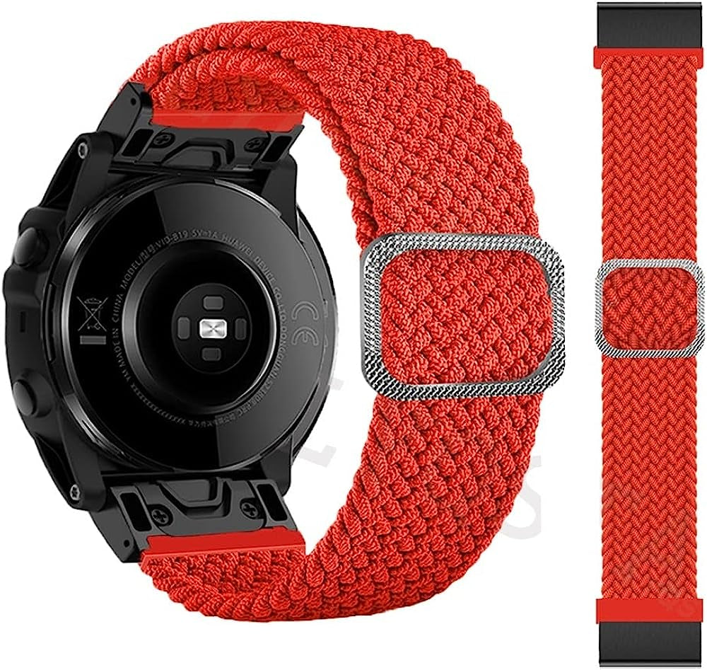 RAYESS 22Mm 26Mm Quick Fit Watchband for Garmin Fenix 6X 6X Pro 5X 3 Loop Nylon Wrist Band/Garmin Fenix 6 6 Pro 5 plus Fenix 7X Fenix 7  RAYESS G 22mm 