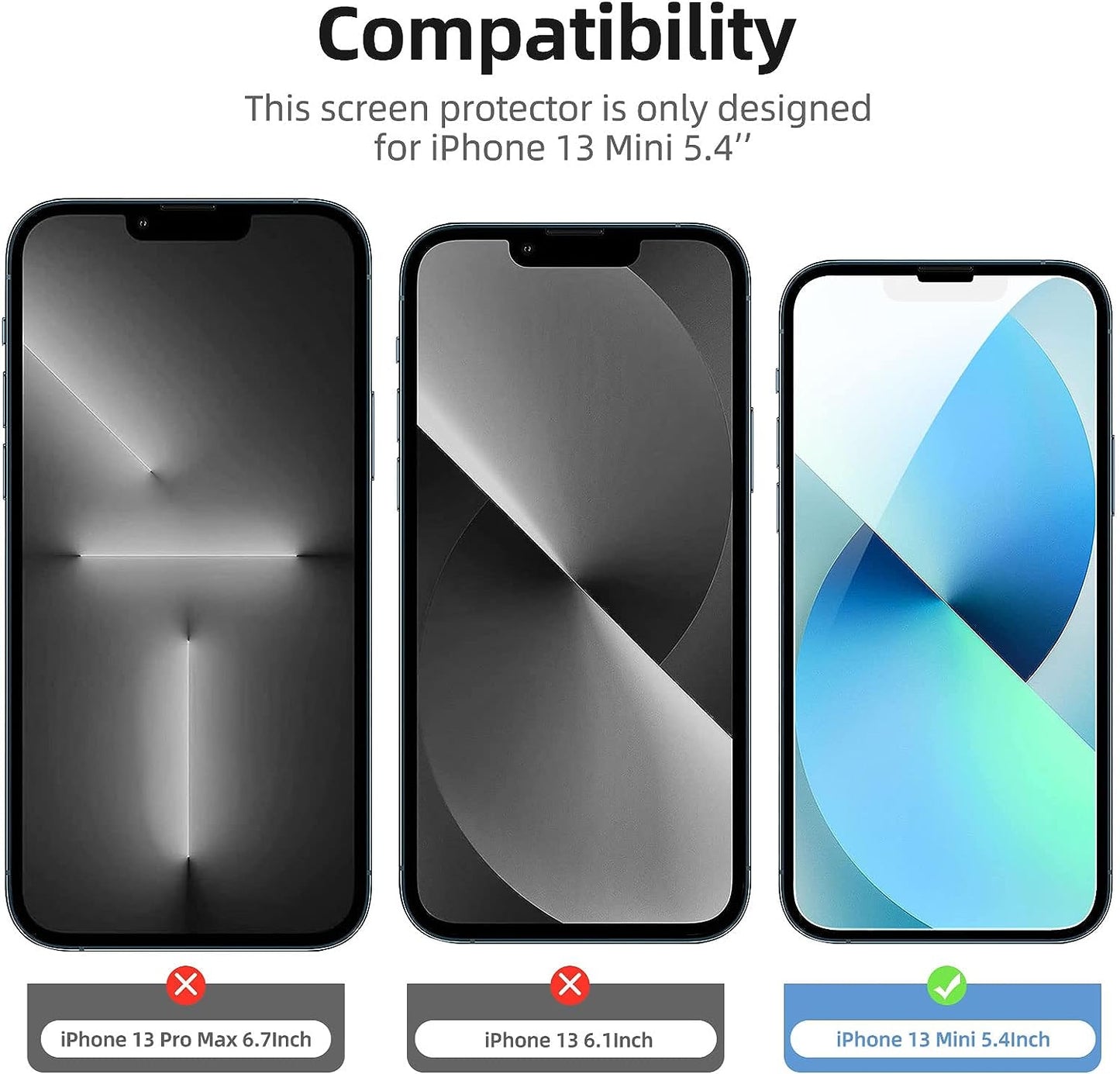 NEW'C [3 Pack] Designed for Iphone 13 Mini (5,4") Screen Protector Tempered Glass, Case Friendly Ultra Resistant  NEW'C   