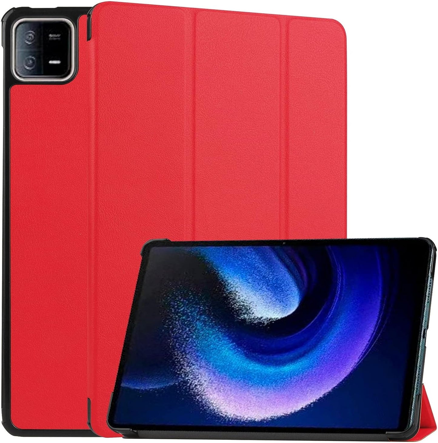 Dwaybox Case for Xiaomi Pad 6/Xiaomi Pad 6 Pro 2023 11.0 Inch, Folio Slim Lightweight Hard Shell Smart Protective Cover with Multi-Angle Stand -Dark Blue  DWaybox Red Xiaomi Pad 6 11.0 Inch 