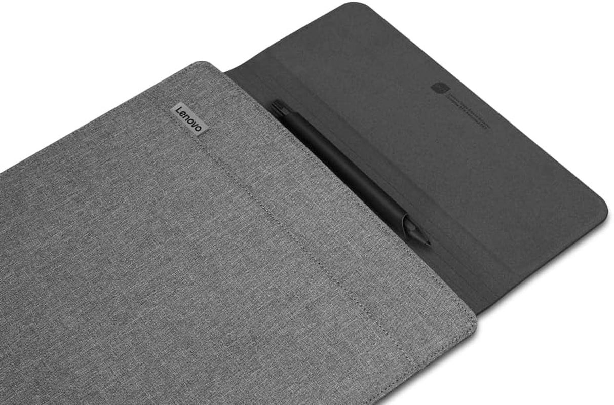 Lenovo Yoga Laptop Sleeve – 16 Inch – Magnetic Closure – Slim & Light – Made from Recycled Materials – Separate Accessory Pocket – Grey  Lenovo   