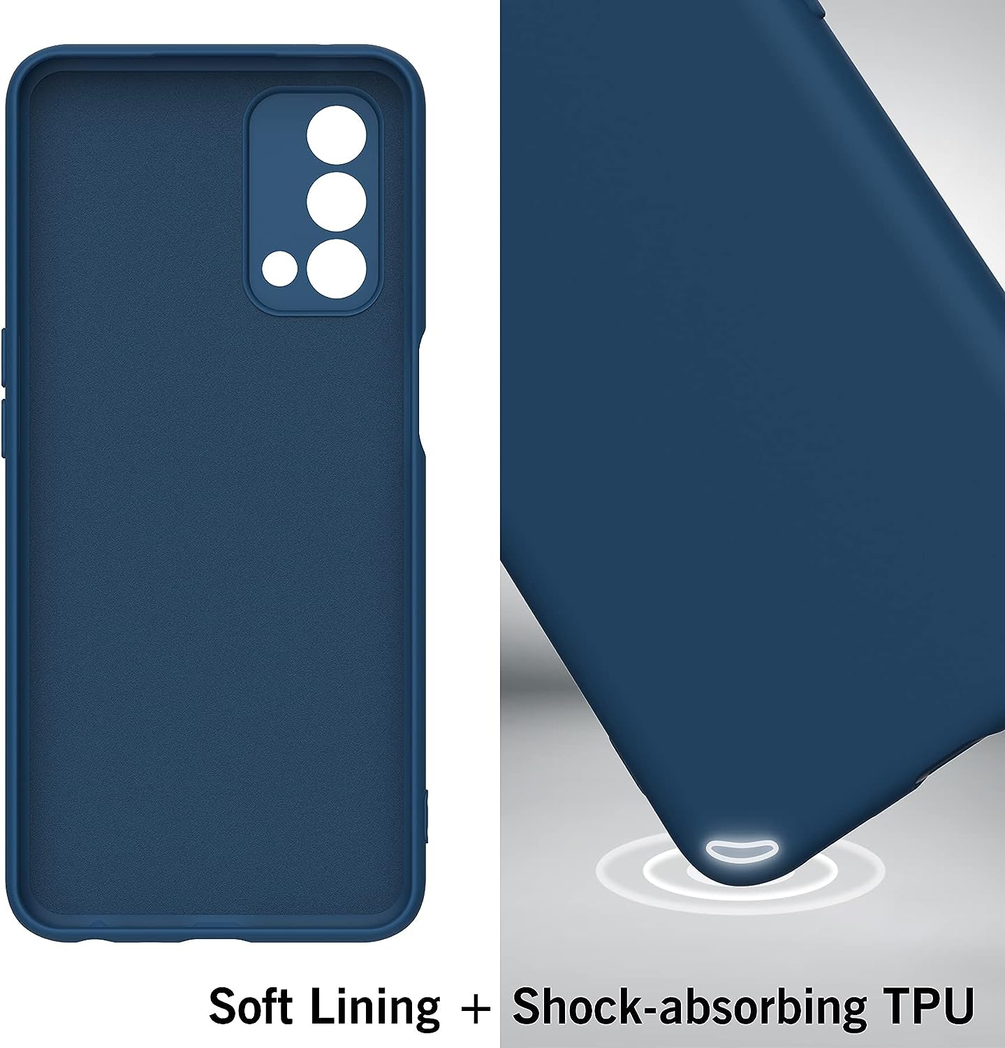 Foluu for Oneplus Nord N200 5G Case, Liquid Silicone Gel Rubber Bumper Case with Soft Microfiber Lining Cushion Slim Hard Shell Shockproof Protective Cover for Oneplus Nord N200 5G 2021 (Blue)  Foluu   