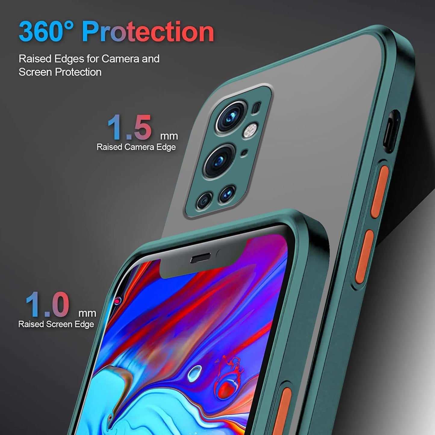 Jancyu Compatible with Oneplus 9 Pro Case Clear, Silicone Oneplus 9 Pro Phone Case Slim Shockproof Four Corner Airbags Drop Slip Protection Cover (Dark Blue)  Jancyu   