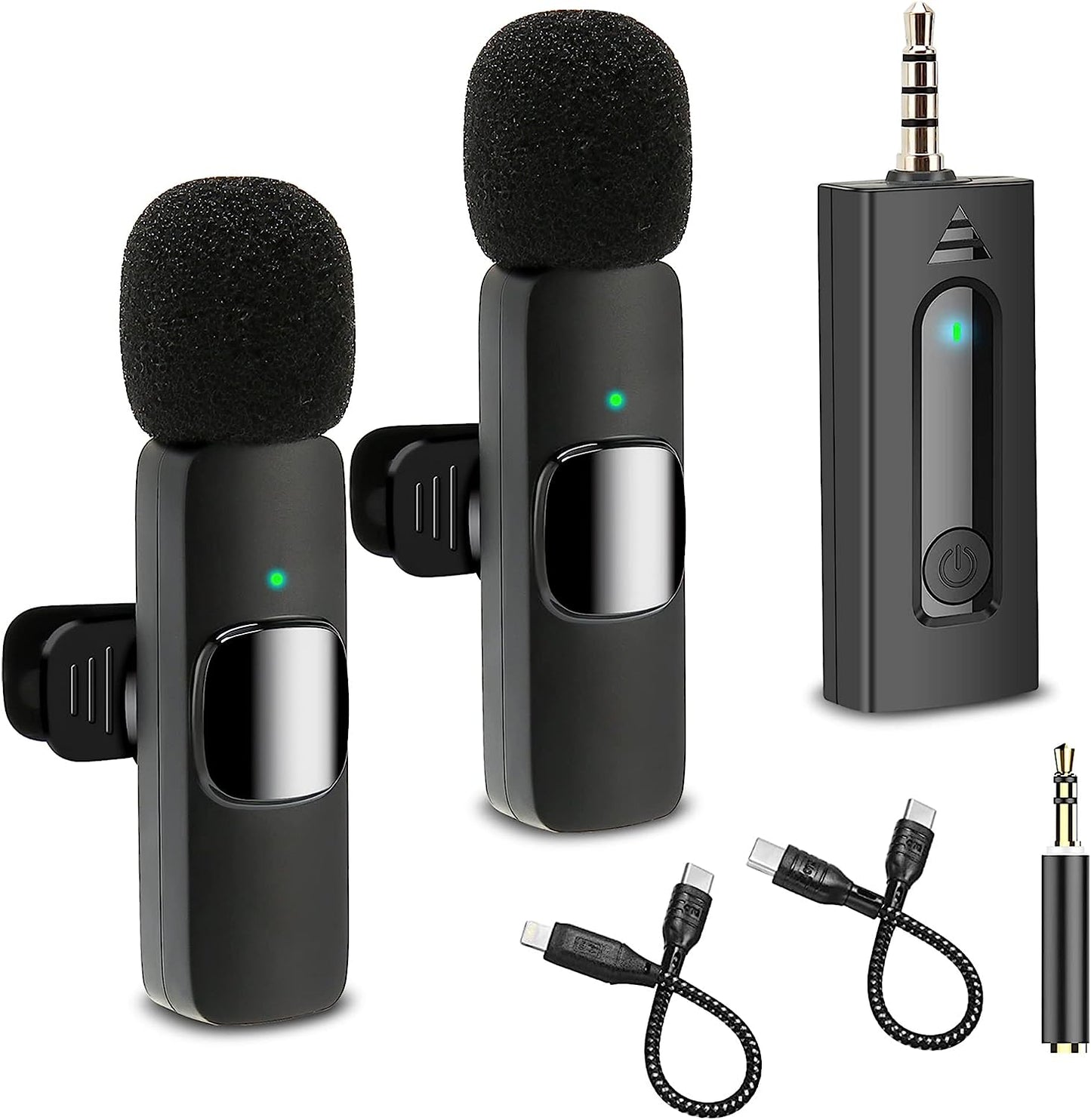 Wireless Lavalier Microphone for Iphone, Android Phone, Wireless Tie Lapel Microphone, Tie Microphone, Ultra Low Latency, Lapel Noise Canceling Microphone, for Interviewing Video Podcast, Tiktok Vlog  XZMSST   