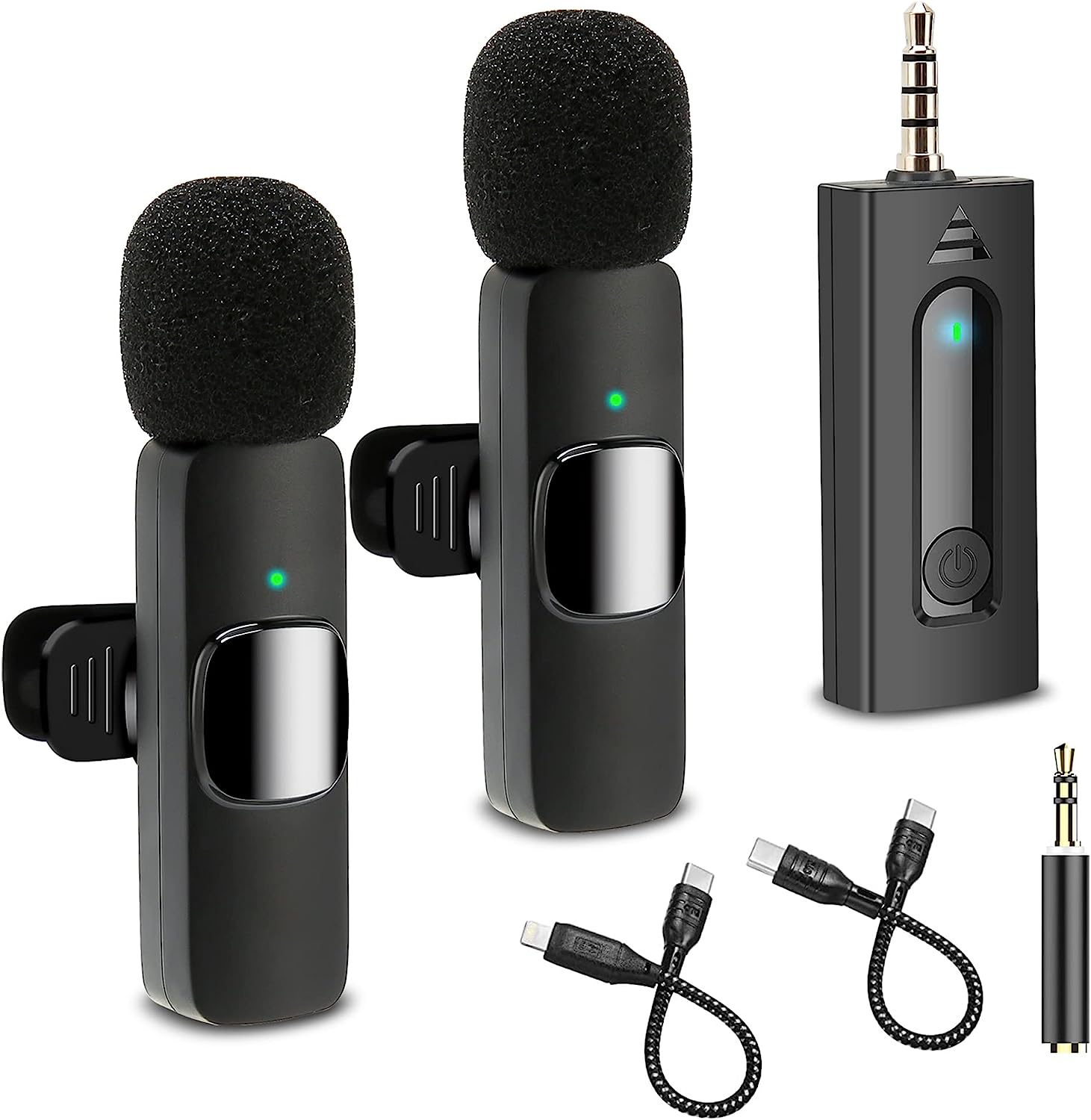 Wireless Lavalier Microphone for Iphone, Android Phone, Wireless Tie Lapel Microphone, Tie Microphone, Ultra Low Latency, Lapel Noise Canceling Microphone, for Interviewing Video Podcast, Tiktok Vlog  XZMSST   