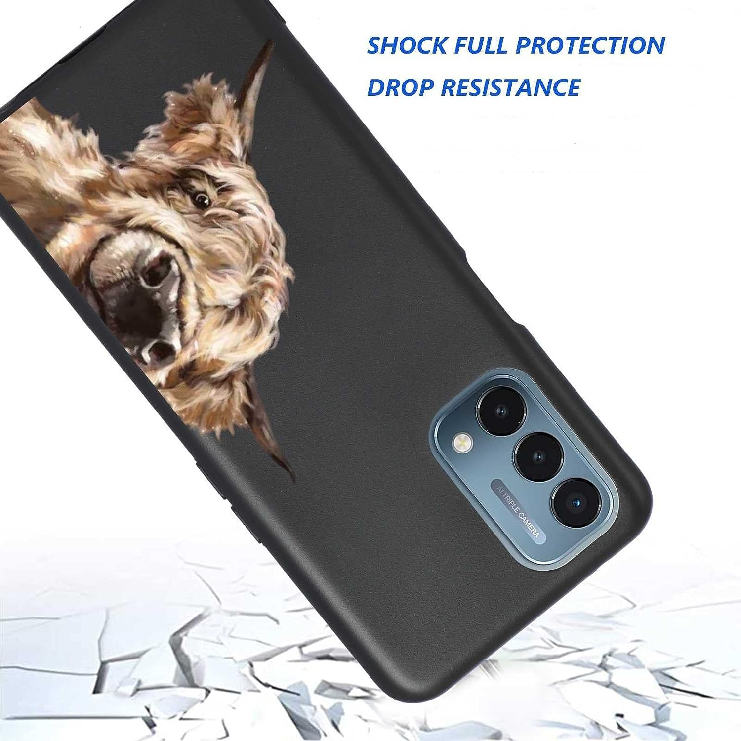 KSHSAA Designed for Oneplus Nord N200 5G Highland Cow Case, Western Highland Cow Country Farmgirl Animal for Oneplus Case Women Girls, Soft Silicone Shockproof Case for Oneplus  KSHSAA   