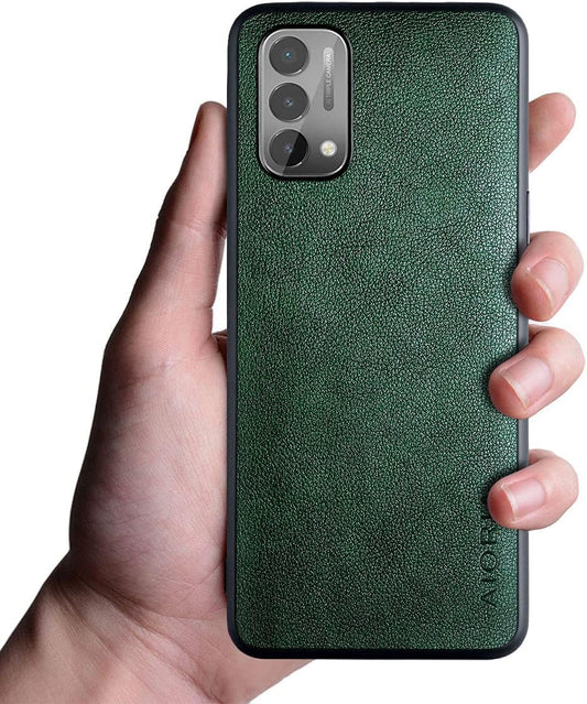 Aioria for Oneplus Nord N200 5G Case, 6.49 Inch Premium PU Leather Phone Cover Retro Design Full Protective Case for Oneplus Nord N200 5G (Green)  Aioria Green  