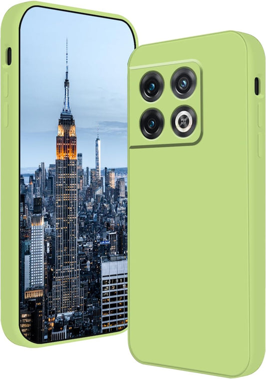 Wousunly Compatible with Oneplus 10 Pro Case Silicone Liquid Pink, Soft Smooth Touch Oneplus 10 Pro Phone Case Silicone Shockproof Thin Cover (Oneplus 10 Pro, Green)  Wousunly Green Oneplus 10 Pro 