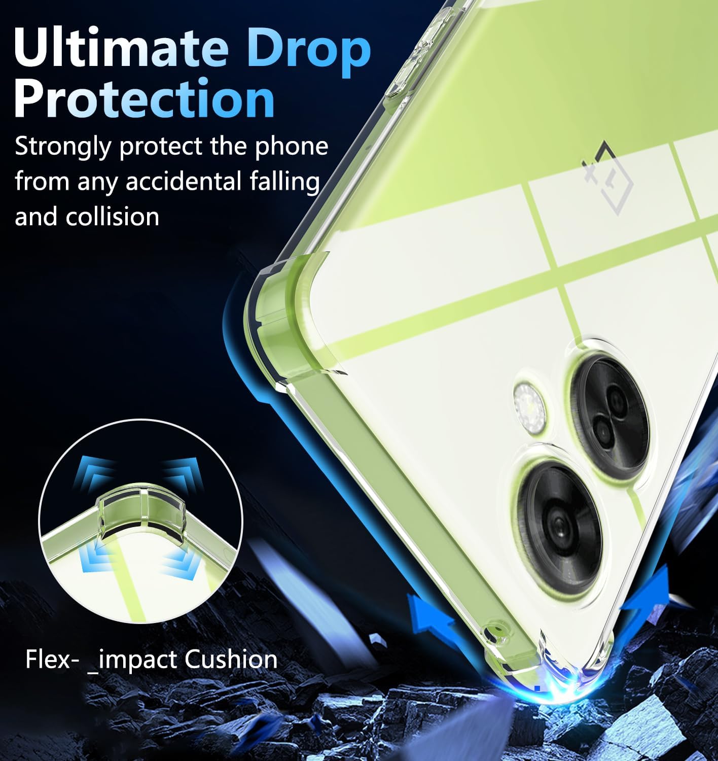 For Oneplus Nord N30 5G Case, Nord N30 5G Case[With Screen Protector] Transparent Military Grade Shockproof 360 Silicone Protection Cover Phone Case for Oneplus Nord N30/ Nord CE 3 Lite 5G Clear  Hensinple   