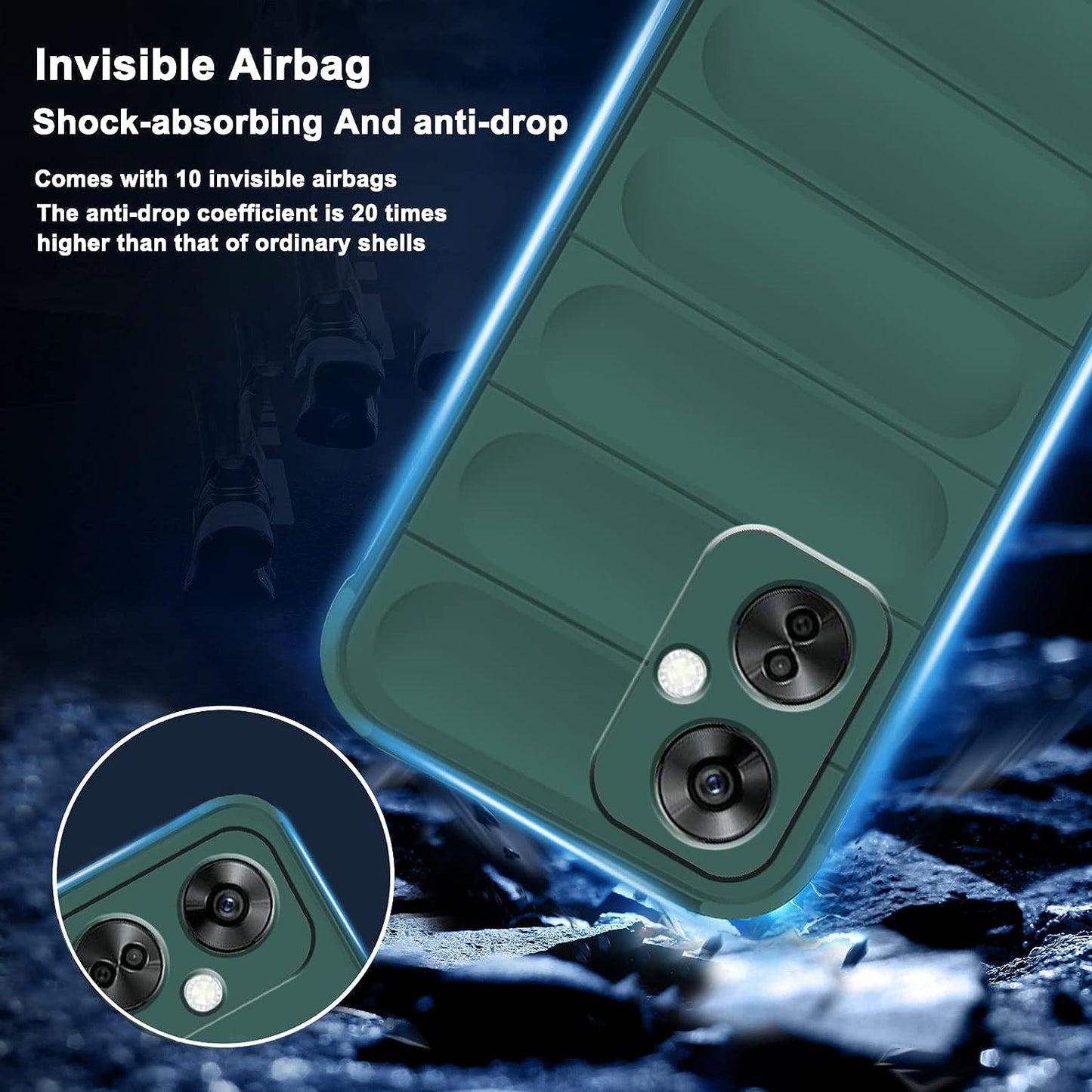 Tiwinxing Case Compatible with Oneplus Nord N30 5G Case Shockproof, Soft TPU Slim Oneplus Nord N30 5G Case for Women Men Anti-Scratch Protective Phone Case (Green)  Tiwinxing   