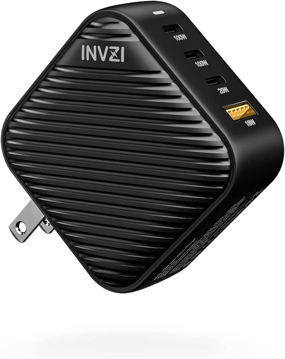 INVZI 100W USB C Multiport Charger, Gan III 4-Port USB Charging Station Fast Charger Power Adapter for Macbook Pro Air, Ipad Pro, Dell XPS, Galaxy S21/S20, Iphone 13 12/12 Pro, Note 20/10+, Pixel  Foshan G-power Technology Co., Ltd   