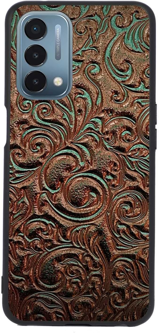 KSHSAA Designed for Oneplus Nord N200 5G Highland Cow Case, Western Highland Cow Country Farmgirl Animal for Oneplus Case Women Girls, Soft Silicone Shockproof Case for Oneplus  KSHSAA Tooled Leather  