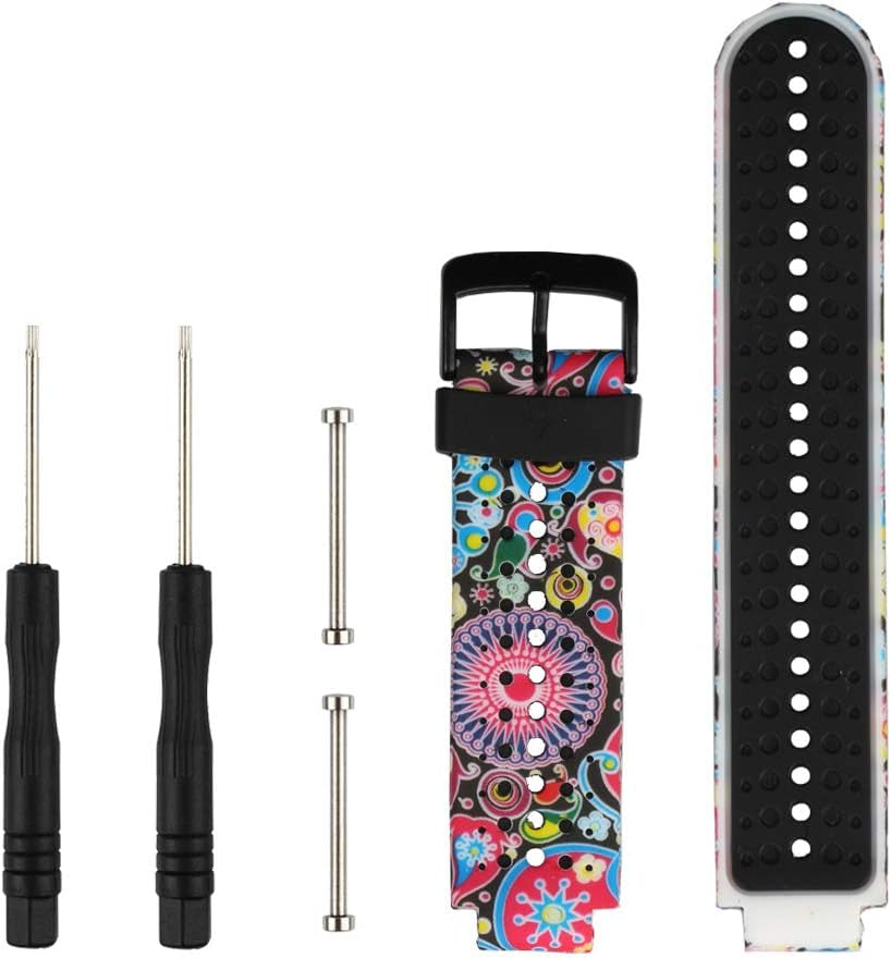 Ybludiy Compatible with Garmin Forerunner 235 Band,Soft Silicone Replacement Watch Band Fit Garmin Forerunner 235/235 Lite/220/230/620/630/735Xt/Approach S20/S6/S5 Bands  Ybludiy   