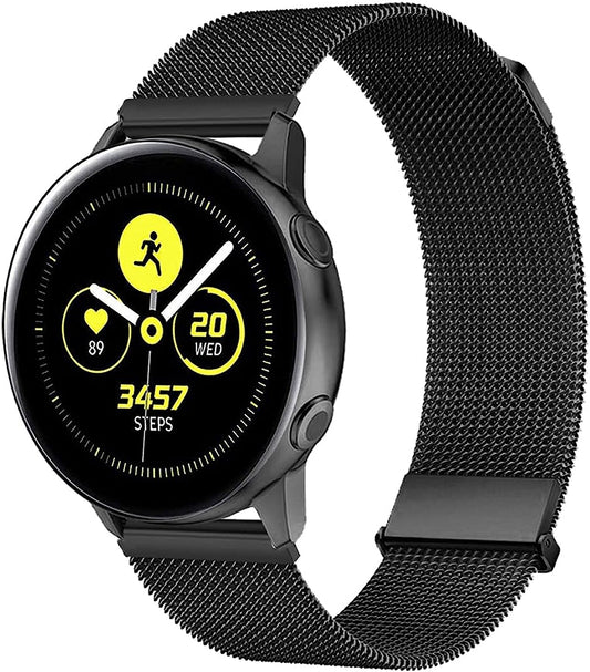Mrotech Bands Compatible with Samsung Galaxy Watch 4 40Mm 44Mm/4 Classic 46Mm 42Mm/Active/Active2/3 41Mm Band 20Mm Quick Release Strap Metal Stainless Steel Wristband Magnetic Milanese Mesh Loops  MroTech   