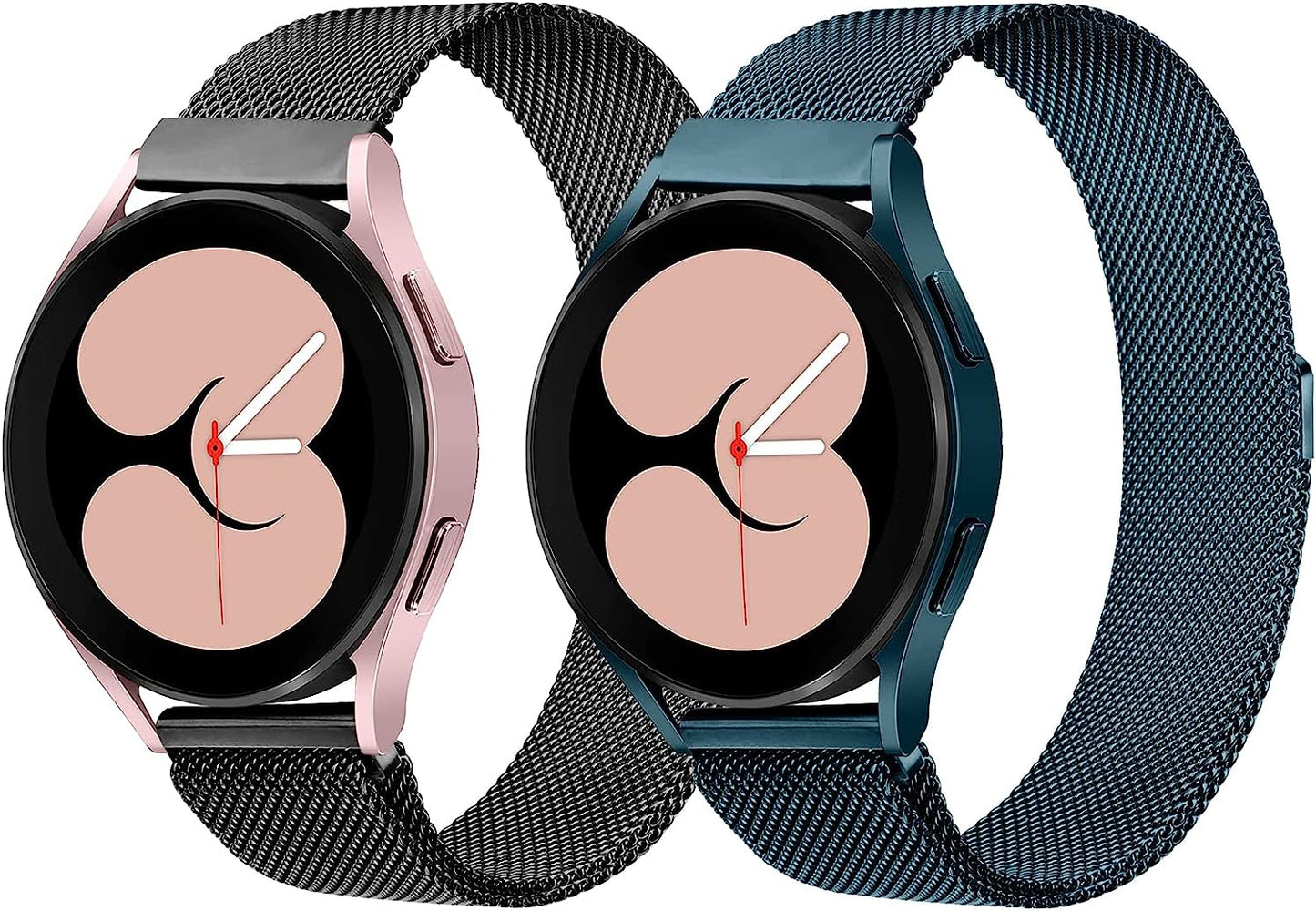 Vomulato Magnetic Bands Compatible with Samsung Galaxy Watch 5/4 40Mm 44Mm,Galaxy Watch 5 Pro 45Mm, Galaxy Watch 4 Classic 42Mm 46Mm, Galaxy Watch 3 41Mm ,Galaxy Active 2/ Active, 20Mm Adjustable Replacement Metal Wristband for Women Men  Vomulato Black-Green Small 