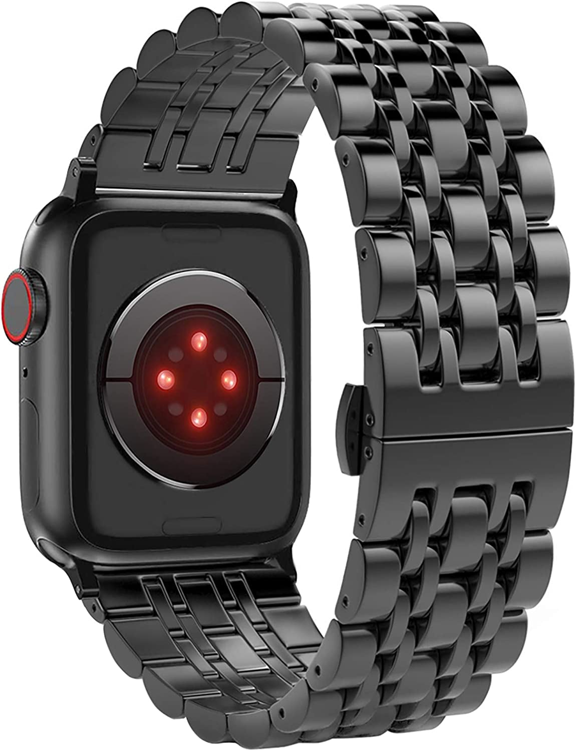 Amzaokay Band Compatible for Apple Watch Series Ultra SE Series 8 7 6 5 4 40Mm 41Mm 44Mm 45Mm 49Mm/ Series 3 2 1 38Mm 42Mm for Women Men,Stainless Steel Band for Iwatch Replacement Strap  AmzAokay Black 49mm/45mm/44mm/42mm 