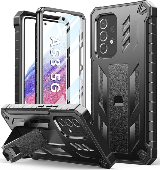 Soios for Samsung Galaxy A53 5G Case: Military Grade Protection Shockproof Phone Cover with Kickstand & Rugged TPU Shell | Matte Textured Durable Drop Proof Protective Case  DAMAI   