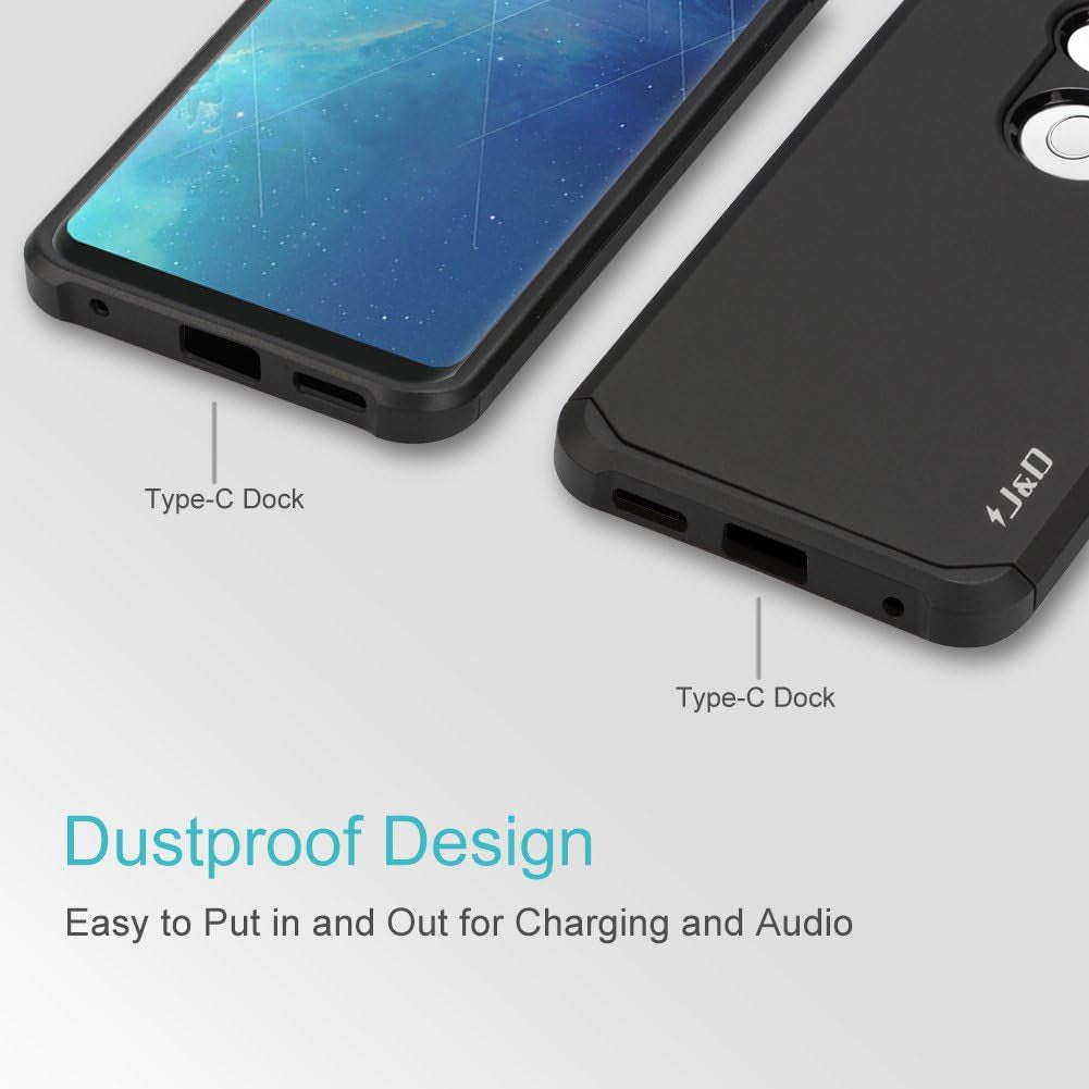 J&D Case Compatible for LG V35 Case, LG V35 Thinq/Lg V30S/LG V30S Thinq/Lg V30/LG V30 plus Case, Heavy Duty Dual Layer Hybrid Shock Proof Protective Rugged Bumper Case for LG V35 Case, Blue  J&D Tech   