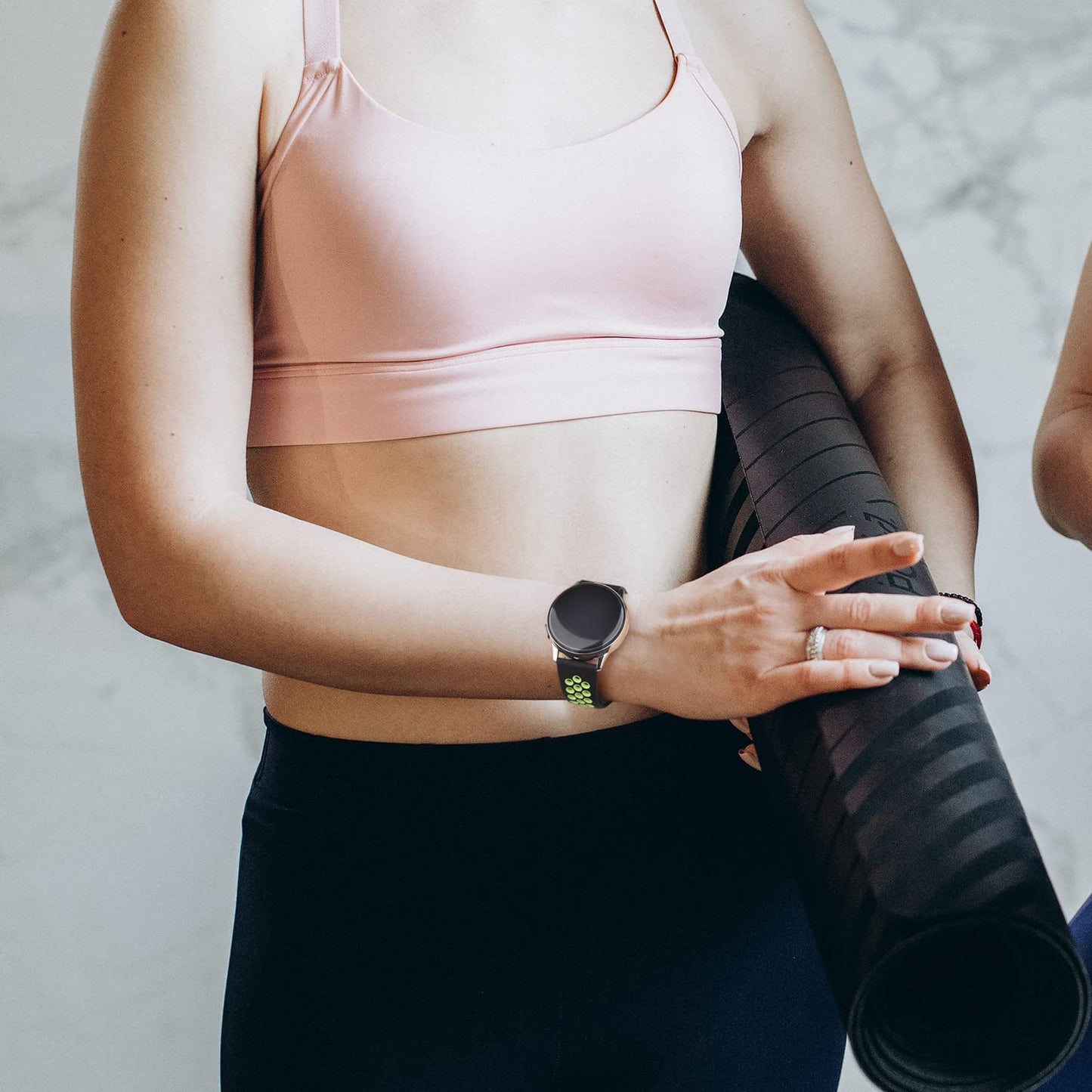 2 PACK Sport Bands for Garmin Venu 2 plus / Venu Sq / Venu / Vivoactive 3 Watch Band Women Men, Soft Silicone Replacement Wristband Sport Strap for Garmin Vivomove Sport, Vivoactive 3 Music, Forerunner 645 / 245 Music Smart Watch  Wanme   