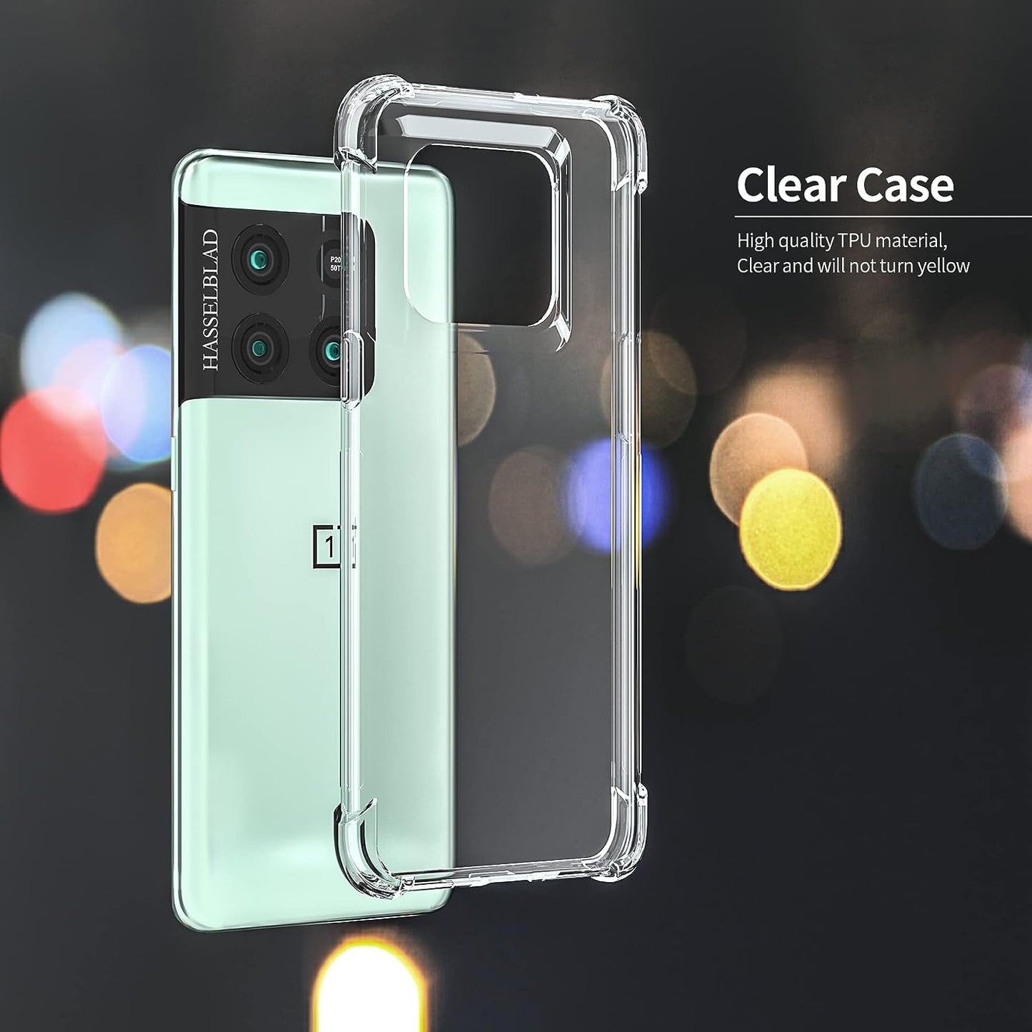Foluu for Oneplus 10T Case, for Oneplus 10T 5G Phone Case Clear, Scratch Resistant Reinforced Corners TPU Rubber Soft Skin Silicone Protective Case Cover for Oneplus 10T 2022 (Crystal Clear)  Foluu   
