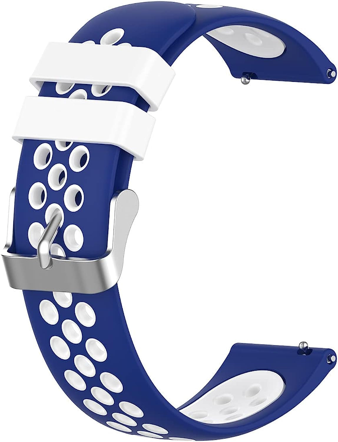 SCHIK for Garmin Vivoactive 3 4 4S Strap Silicone Watch Band for Garmin Accessoires Forerunner 245/645 Venu 2 2S Venu2 plus Bracelet  SCHIK Roblue white For Venu 2 Plus 