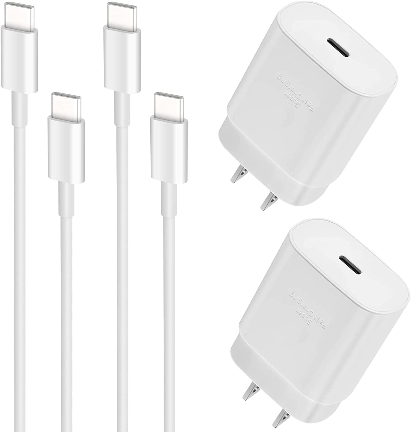 USB C Fast Charger, 25W Samsung Charger Type C Super Fast Charging Android Phone Charger Block with 6.6 Ft Cable for Samsung Galaxy S23 Ultra/S23/S23+/S22/S22 Ultra/S22+/S21/S20/Note 10/20,Z Fold/Flip  ShenZhen ZhongHui electronic Co Ltd white 6.6FT 