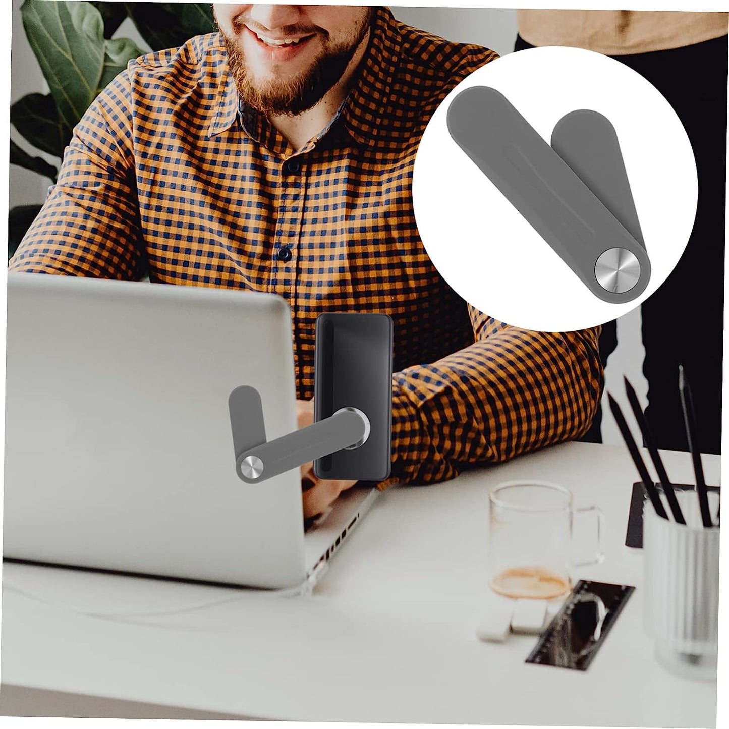 SOLUSTRE 3Pcs Expand Mobile Phone Bracket Display Monitor Stands Magnetic Phone Mount Laptop Phone Holder Magnetic Phone Holder Laptop Phone Holder Magnetic Laptop Phone Mount Laptop Holder  SOLUSTRE   