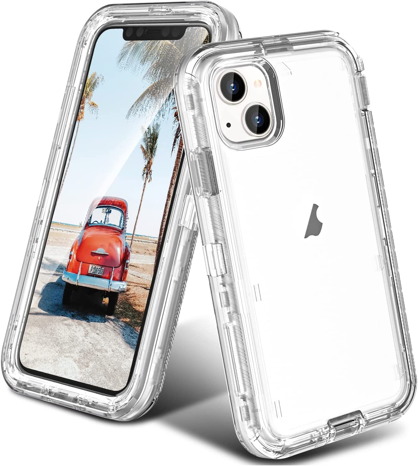 Oribox Case Compatible with Iphone 13, Heavy Duty Shockproof Anti-Fall Clear Case  ORIbox Crystal Clear iPhone 13 