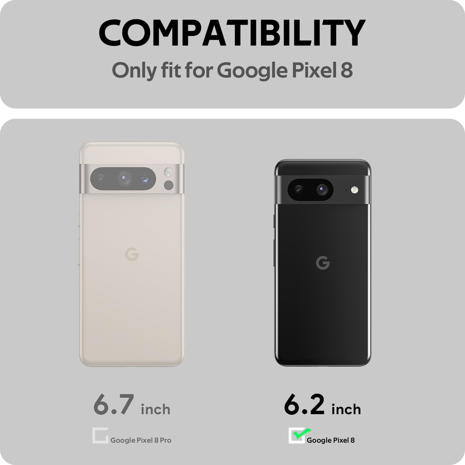 Aeska Clear Case for Google Pixel 8, Ultra [Slim Thin] Flexible Scratch Resistant Transparent TPU Shockproof Bumper Gel Rubber Soft Silicone Protective Phone Case Cover for Google Pixel 8 (Clear)  Aeska   