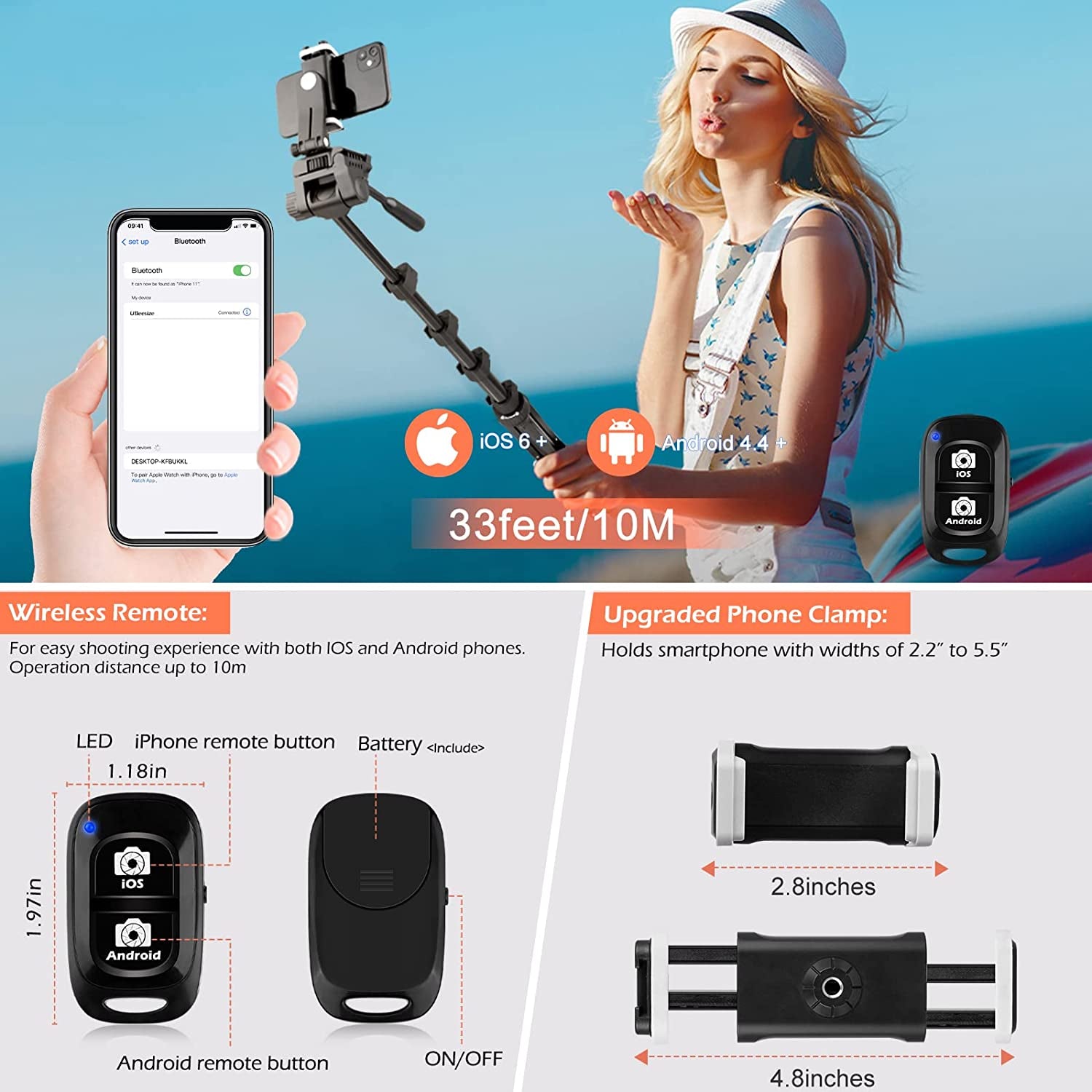 67" Phone Tripod Bunlde with 12'' Selfie Ring Light with 62'' Tripod Stand, LED Lighting with Phone Stand for Video Recording, Compatible with Cell Phones and Cameras  Aureday   