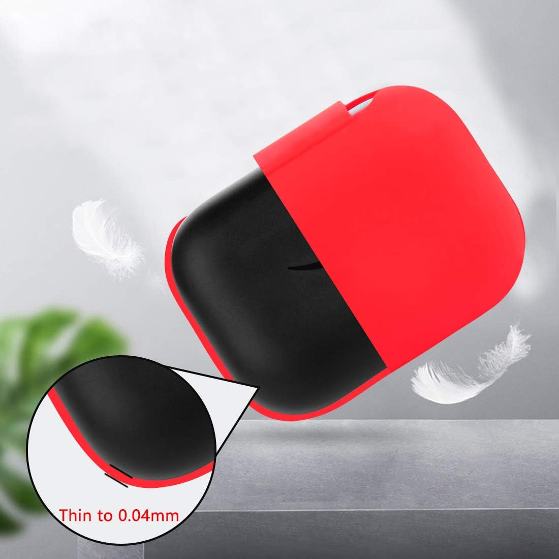 Geekria Silicone Case Cover Compatible with Echo Buds Earphone, Replacement Protective Hard Shell Travel Carrying Bag (Red)  GEEKRIA   