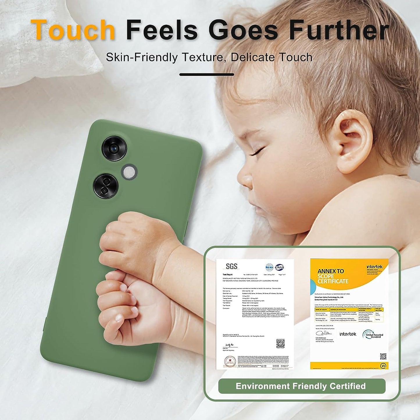 YENAPOON for Oneplus Nord N30 5G Case and 2 Pack Tempered Glass Screen Protector, Slim Liquid Silicone Shockproof Protective Case - Mint Green  YENAPOON   