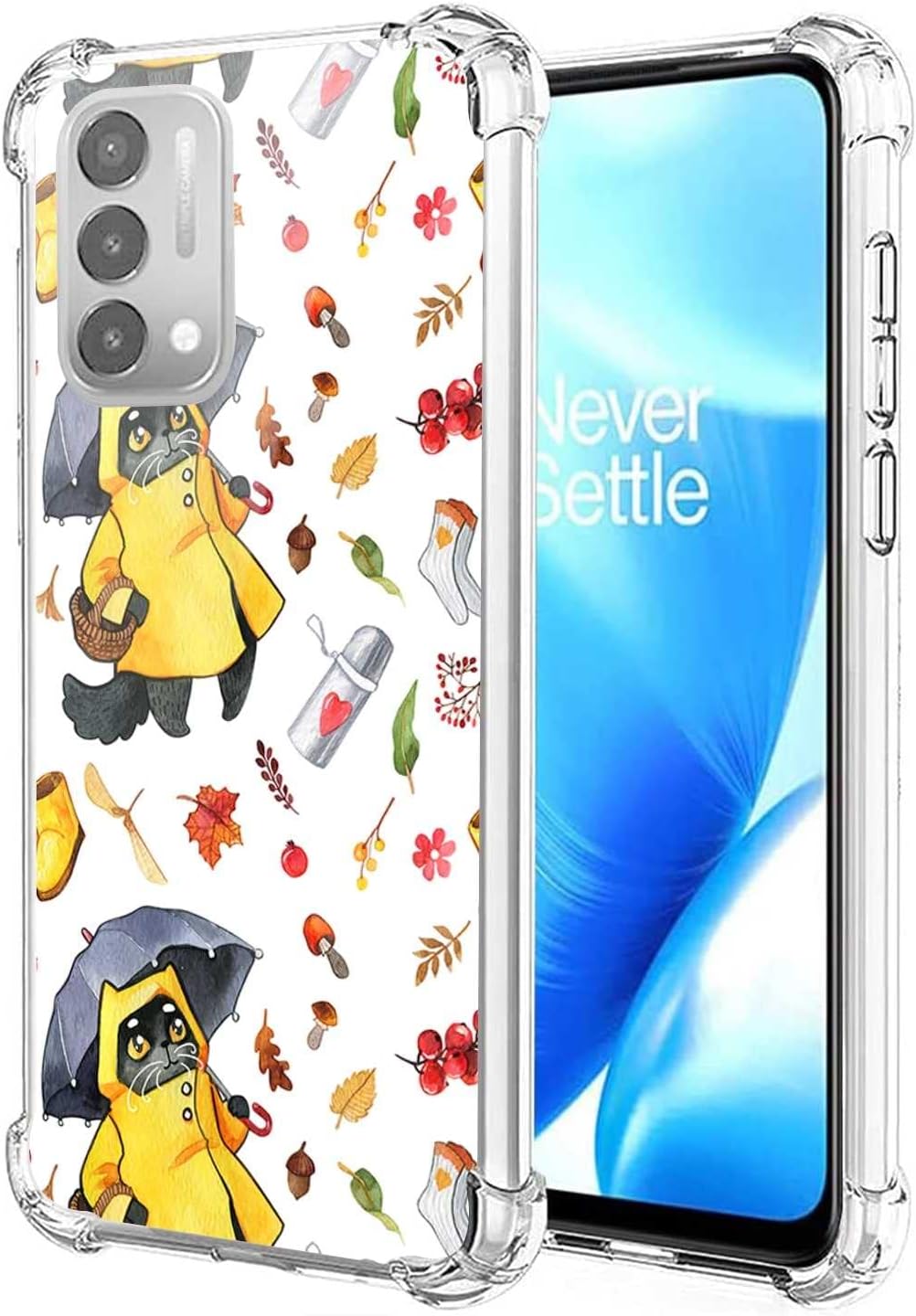 TOSIER Compatible with Oneplus Nord N200 5G/Oppo A93 5G Chicks Case, Cute Kawaii Roosters Chicken Chicks Hens Pattern for Oneplus Case Girls Boys, Soft TPU Case for Oneplus  TOSIER Cute Watercolor Cat Oneplus Nord N200 5G 