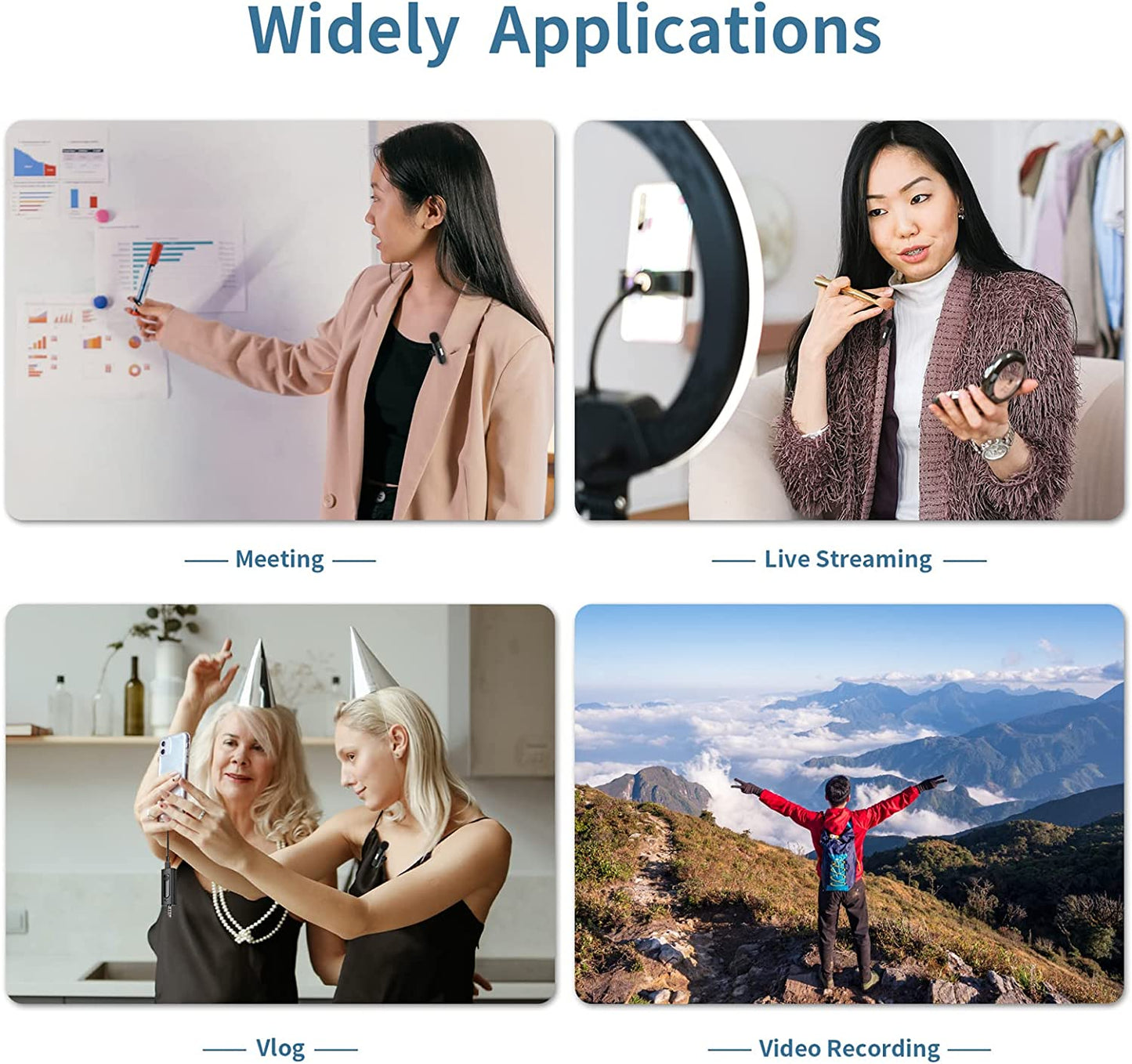 Wireless Lavalier Microphone for Iphone, Android Phone, Wireless Tie Lapel Microphone, Tie Microphone, Ultra Low Latency, Lapel Noise Canceling Microphone, for Interviewing Video Podcast, Tiktok Vlog  XZMSST   