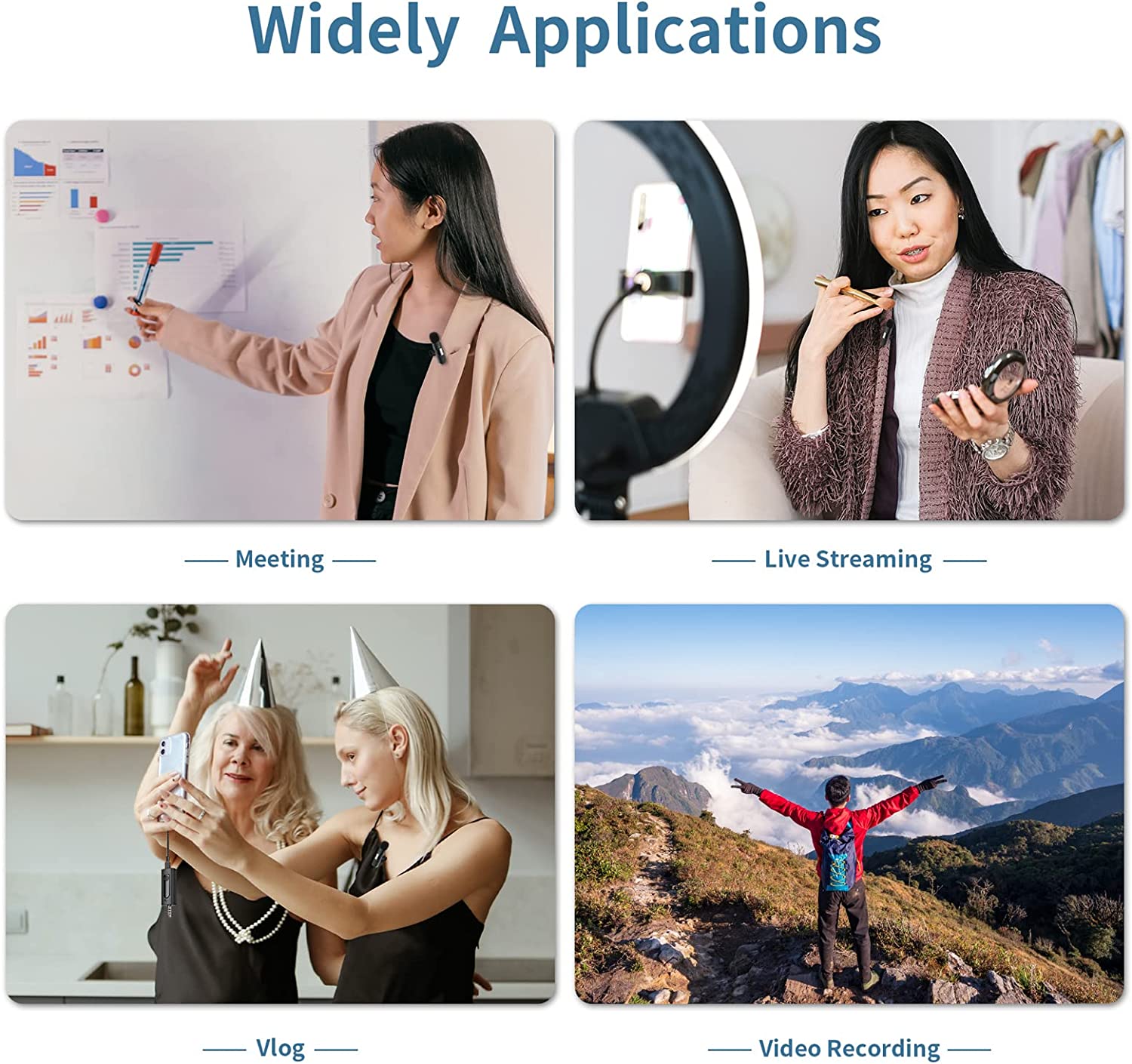 Wireless Lavalier Microphone for Iphone, Android Phone, Wireless Tie Lapel Microphone, Tie Microphone, Ultra Low Latency, Lapel Noise Canceling Microphone, for Interviewing Video Podcast, Tiktok Vlog  XZMSST   