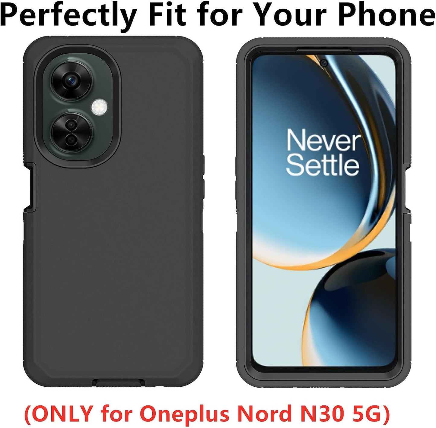 AZSXLG for Oneplus Nord N30 5G Case, Defender Case Heavy Duty Shockproof Dustproof 3 in 1 Rugged Protective Phone Cover for Oneplus Nord N30 (Black)  AZSXLG   
