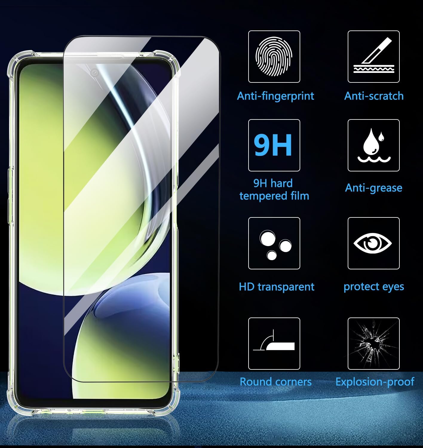 For Oneplus Nord N30 5G Case, Nord N30 5G Case[With Screen Protector] Transparent Military Grade Shockproof 360 Silicone Protection Cover Phone Case for Oneplus Nord N30/ Nord CE 3 Lite 5G Clear  Hensinple   