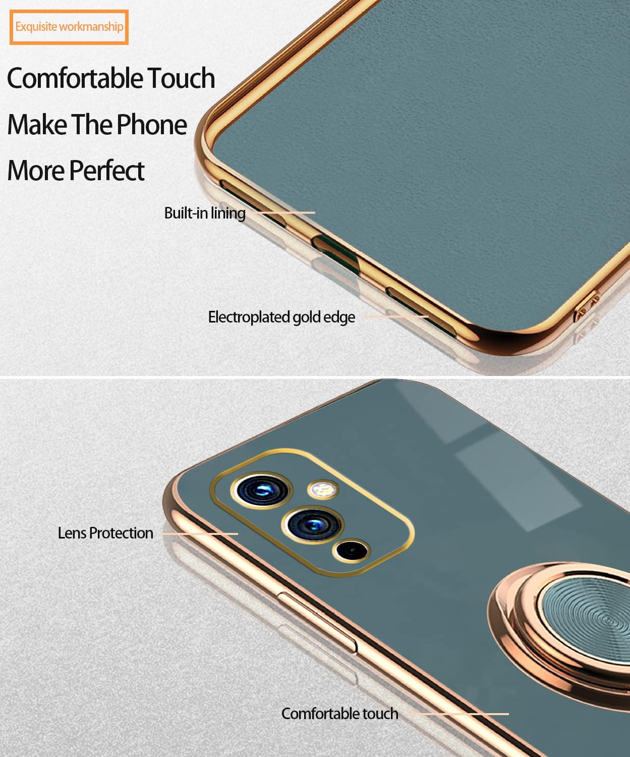 Jancyu Compatible with Oneplus 9 Case, Phone Case for One plus 9 Cute Silicone Protective Fundas with 360 Degrees Magnetic Life Holder Bracket Mobile Caver (Grey)  Jancyu   