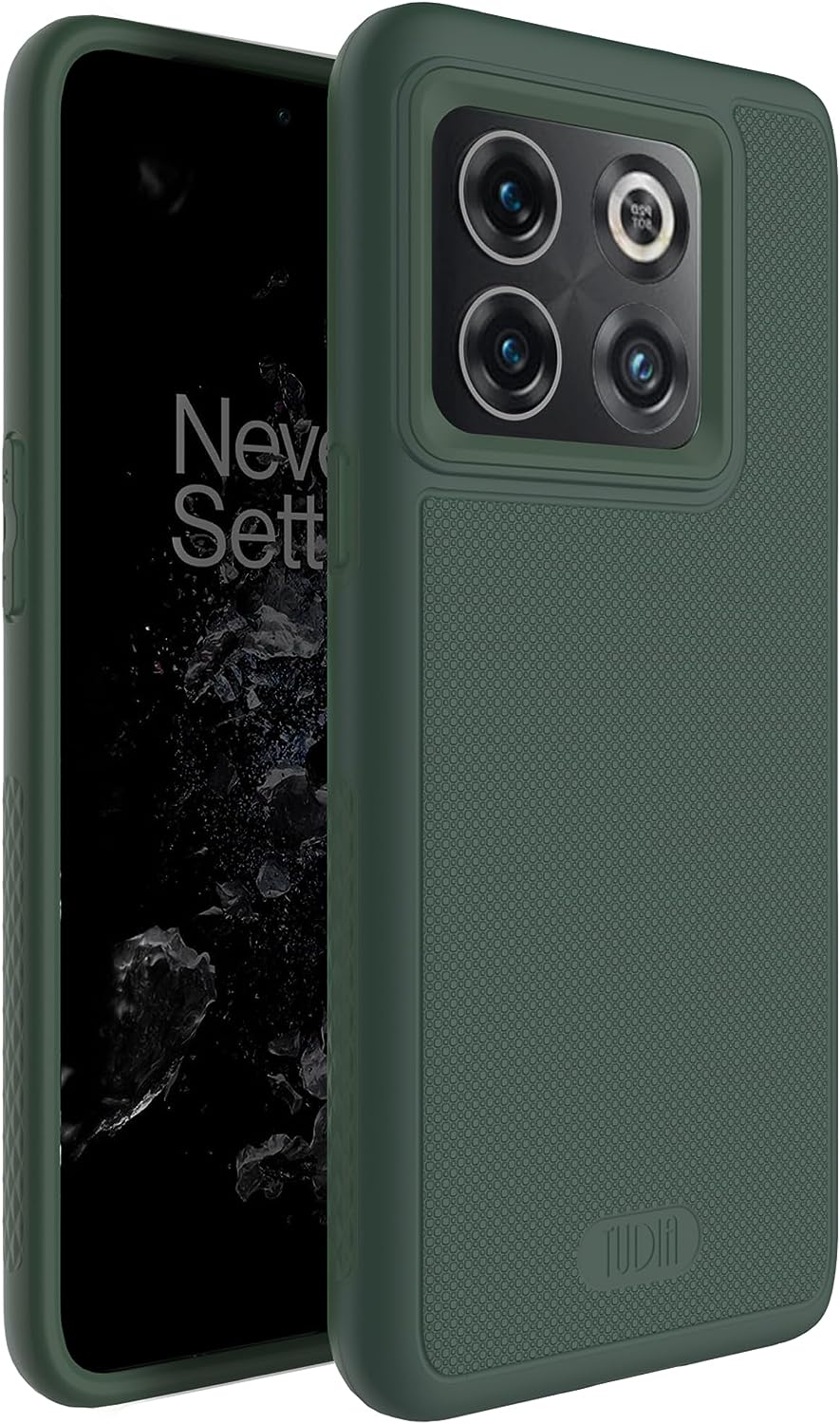 TUDIA Dualshield Grip Designed for Oneplus10T Case 5G, [Mergegrip] Shockproof Military Grade Slim Dual Layer Protection for Oneplus 10T 5G Case - Green Lily  TUDIA Pine Green  