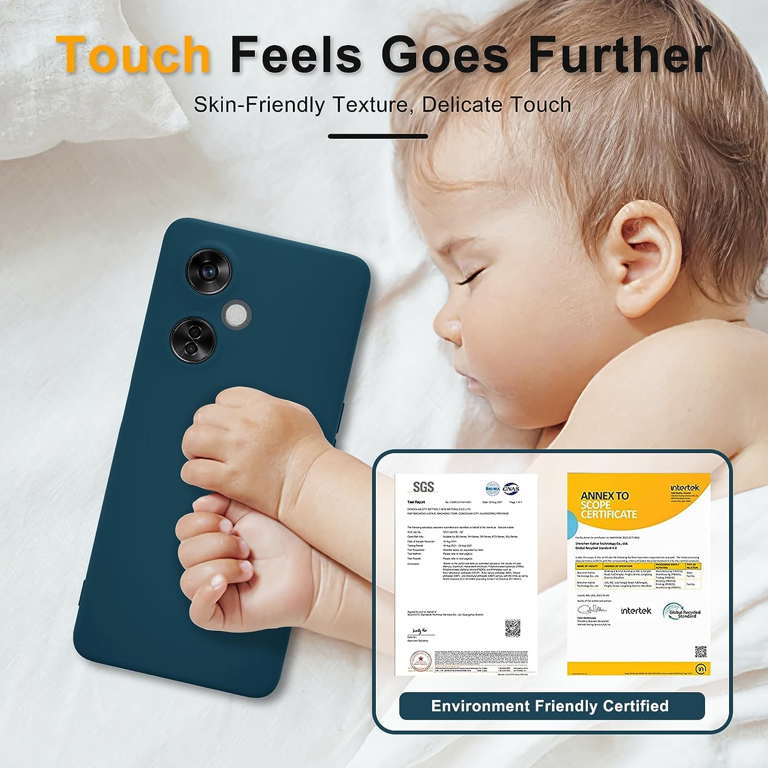 YENAPOON for Oneplus Nord N30 5G Case and 2 Pack Tempered Glass Screen Protector, Slim Liquid Silicone Shockproof Protective Case - Navy Blue  YENAPOON   