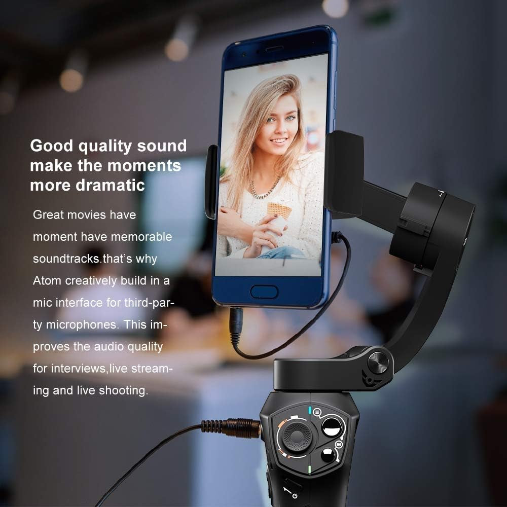 YTYZC 3-Axis Foldable Pocket Sized Handheld Gimbal Stabilizer for Smartphone Charging  ytyzc   