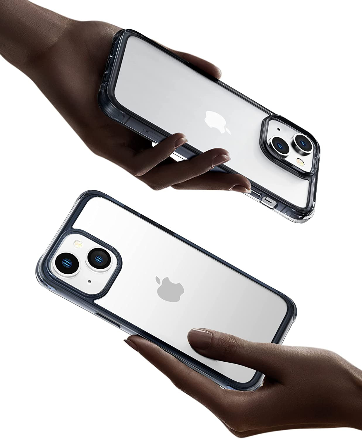 Mkeke for Iphone 14 Case Clear, for Iphone 13 Case Clear, Sturdy Phone Case with Military Grade Protective Bumpers for Iphone 14/13, Black  Shenzhen Make Technology Company Limited   