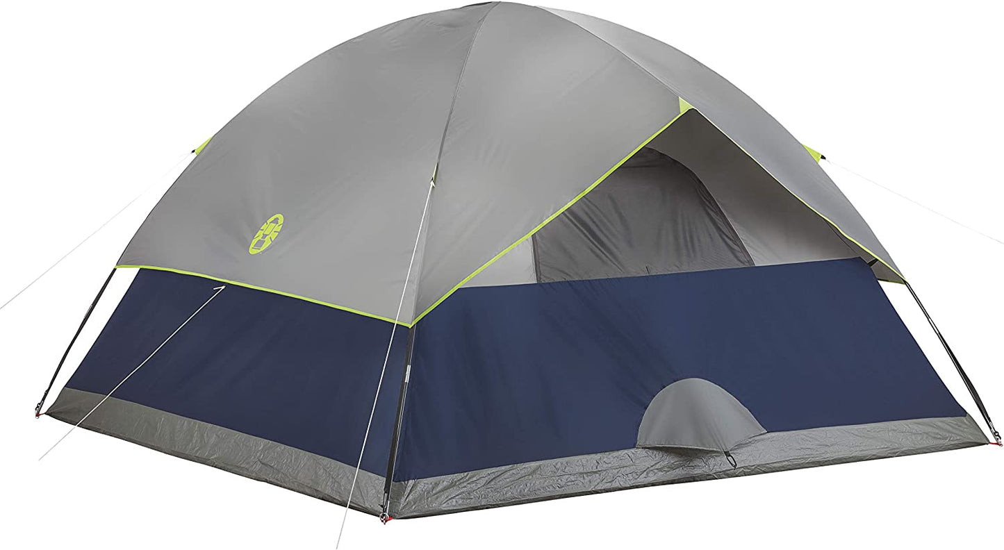 Coleman Sundome Camping Tent, 2/3/4/6 Person Dome Tent with Easy Setup, Included Rainfly and Weathertec Floor to Block Out Water, 2 Windows and 1 Ground Vent for Air Flow with Charging E-Port Flap  The Coleman Company, Inc.   