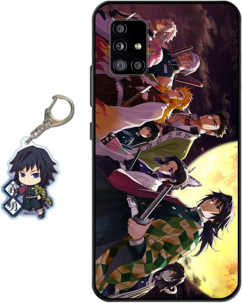 Staremeplz Compatible with Google Pixel 5 Case Anime Design [With Giyuu Figure Keychain], Soft Silicone TPU Animation Cool Phone Case for Google Pixel 5  Staremeplz   