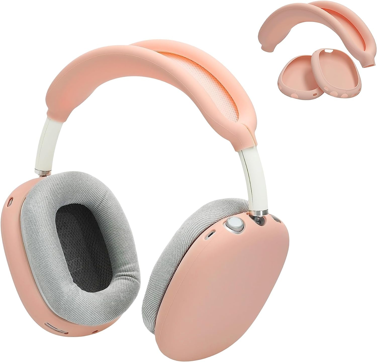 Kwmobile Silicone Headband and Ear Pads Cover Set Compatible with Apple Airpods Max - Covers - White/Black  KW-Commerce dusty pink  