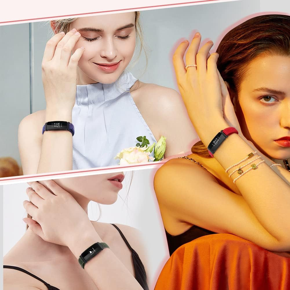 WNIPH Nylon Loop Watch Bands Compatible for Fitbit Inspire 2/ Inspire/ Inspire HR/ Ace 2/ Ace 3 Bands, Soft Adjustable Sport Loop Wristband Replacement Breathable Nylon Straps for Men Women Kids  WNIPH   