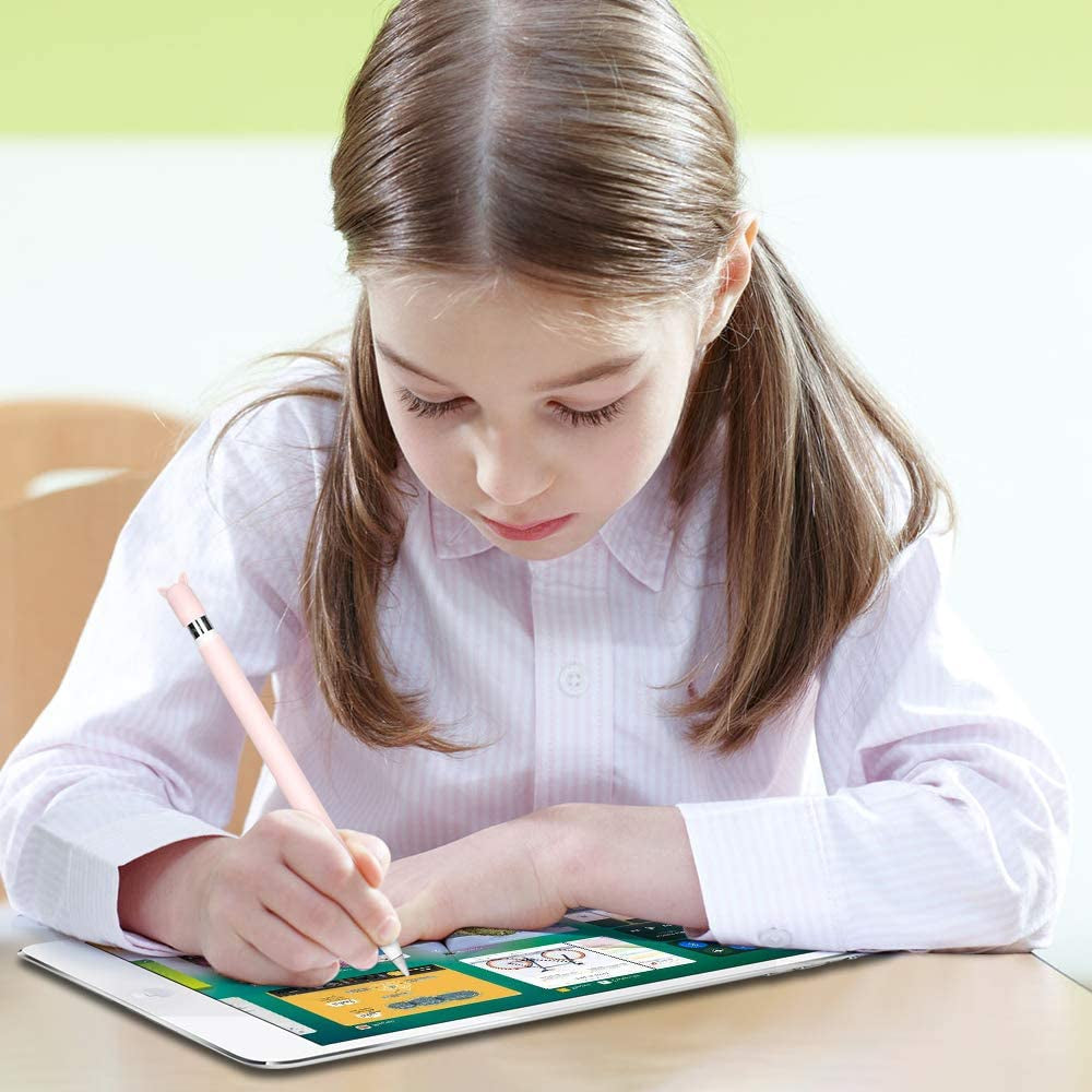 2 Pack Silicone Case for Apple Pencil 1St Generation Holder Sleeve Skin Cover Accessories for Ipad Pro 9.7/10.5/12.9,Cute Soft Grip with Charging Cap Holder and 2 Protective Nib Covers-Pink,Purple  Hydream   